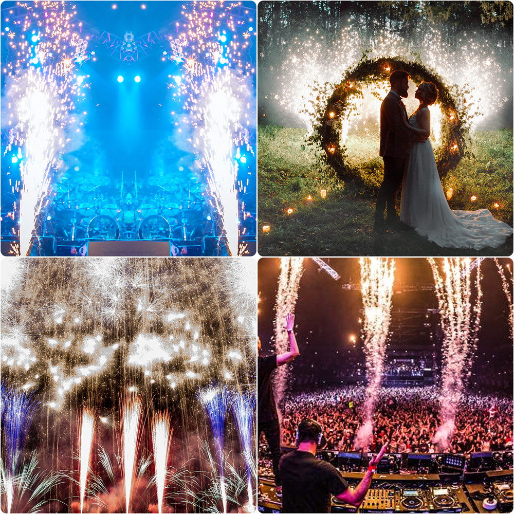700W Cold Spark Machine DMX Wireless Remote Control Stage Firework DJ Machine