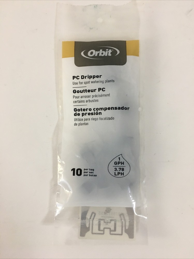 2 pk Orbit 67225 1 Gph Pc Dripper 20 Count packages.