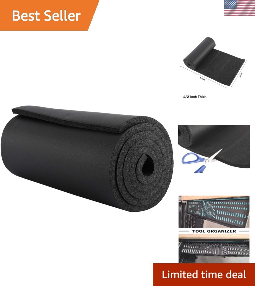 Multi-Purpose 1/2" Thick Closed Cell Foam Roll – Perfect for Insulation & Crafts
