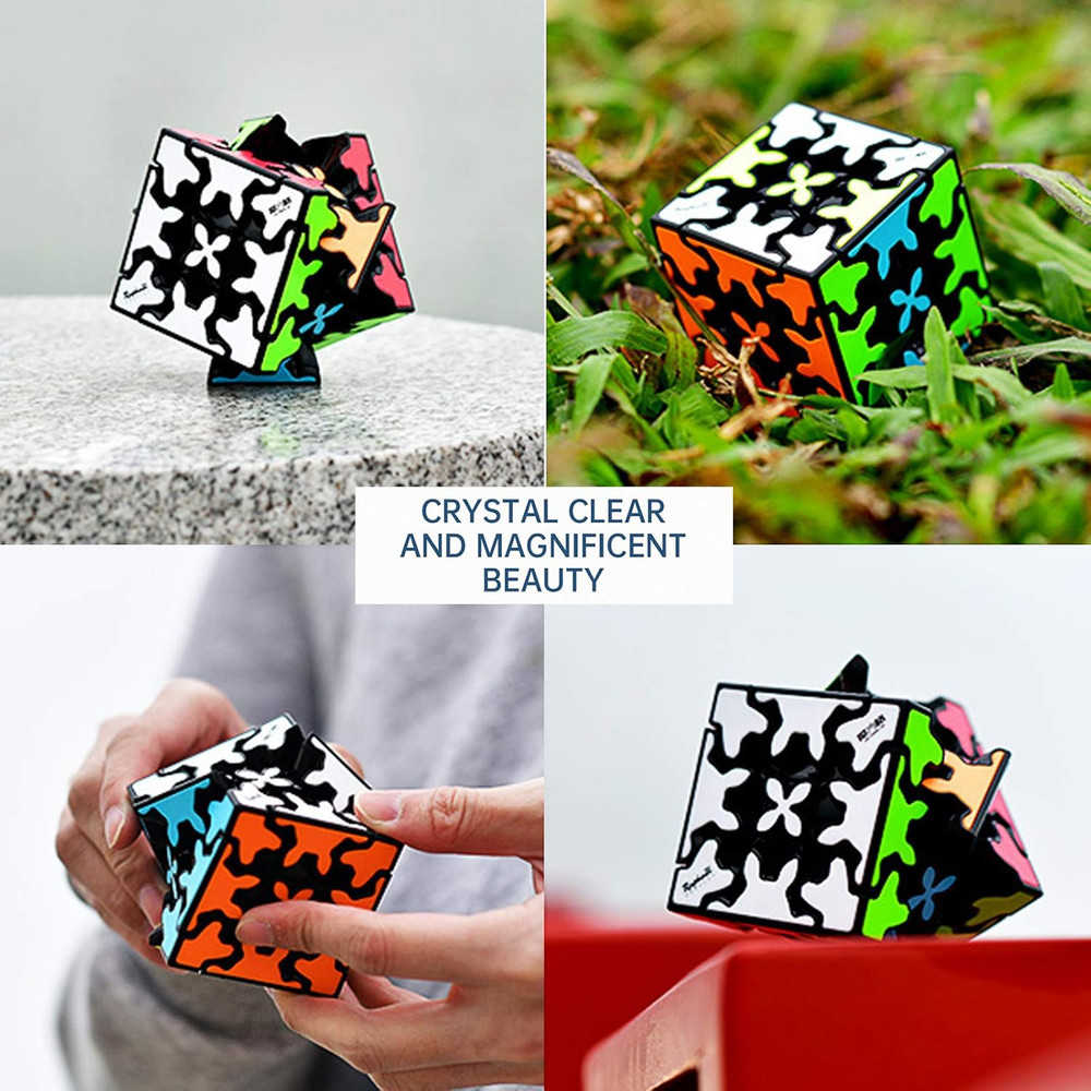 Gear Cube 3X3 with Three-Dimensional Gear Structure, Embedded Tile Design Magic