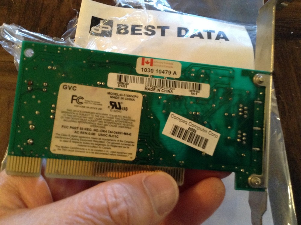 V.92 PCI Modem Circuit board