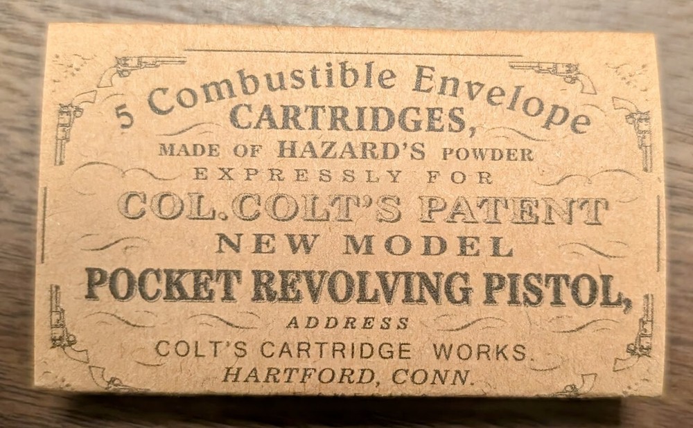 Paper Cartridge Box: .31 Caliber with Cap Storage