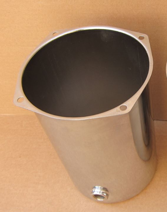 Lowrider Hydraulics tank & 3/8" plug, chrome, standard, 1 pack