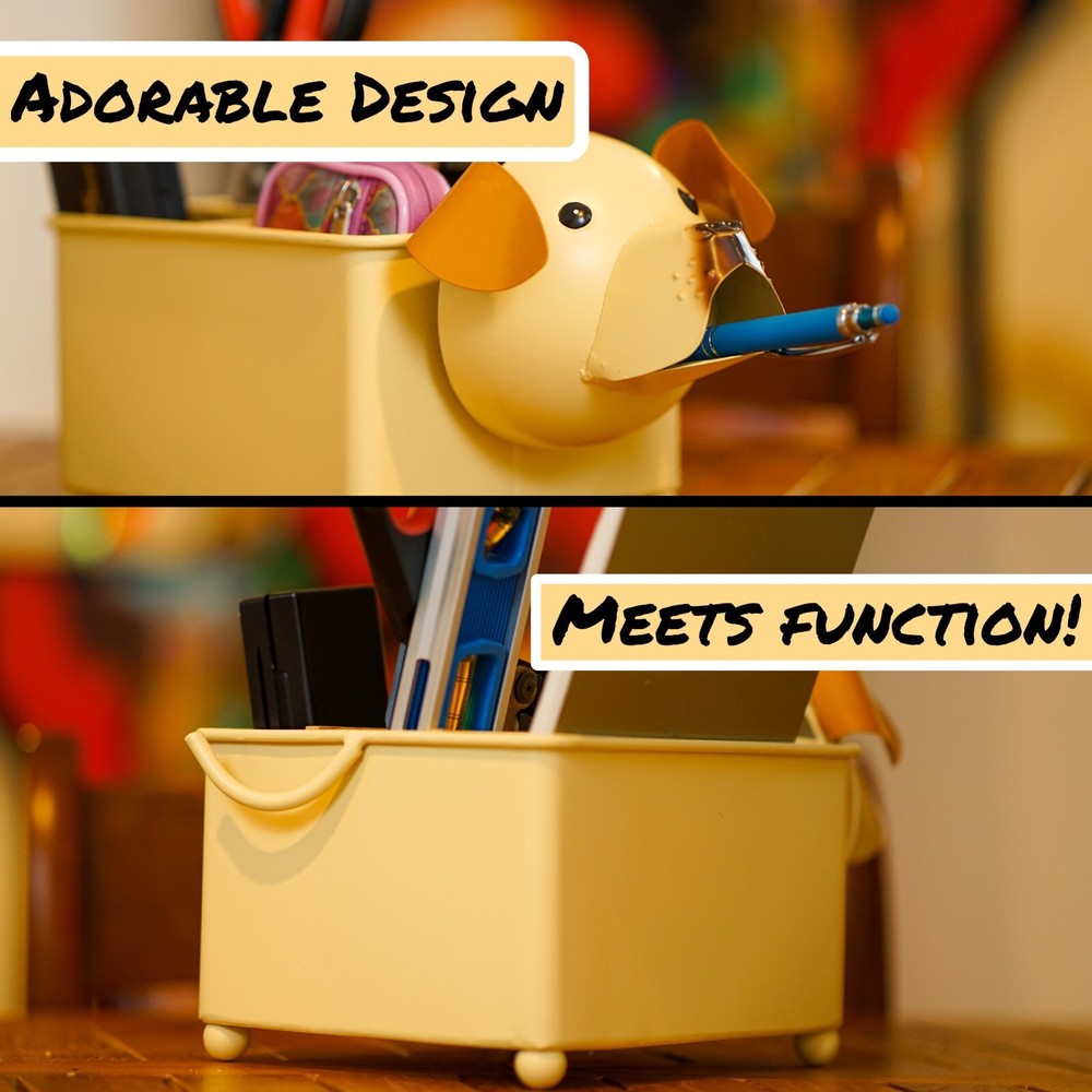 Made Easy Kit Desk Organizer, with Module Compartments (Brown Dog)