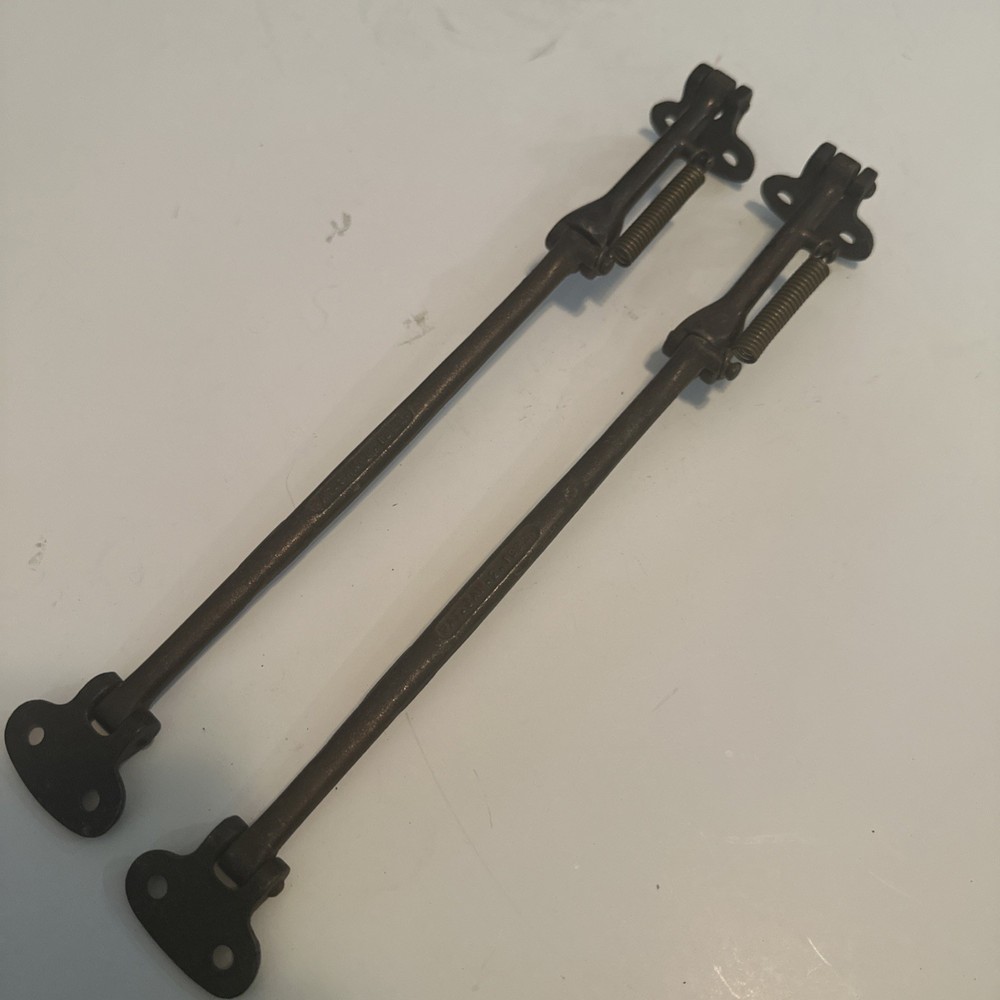 Early Antique Cast Iron Spring Loaded Drop Leaf Support Hardware Vintage Nice