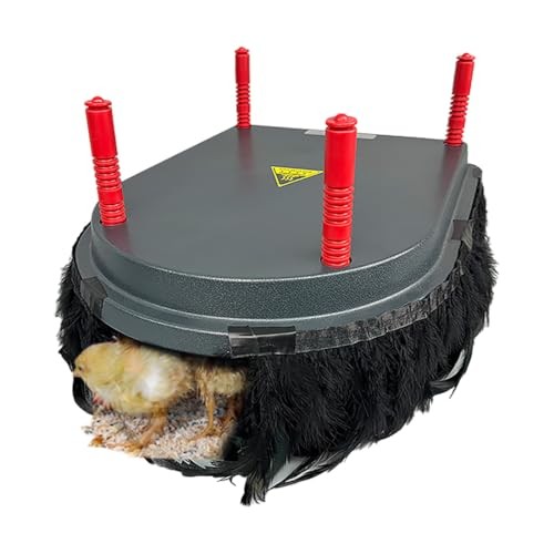 Chick Brooder Heating Plate with Comfort Feathers, Chicken Coop Warmer Pad