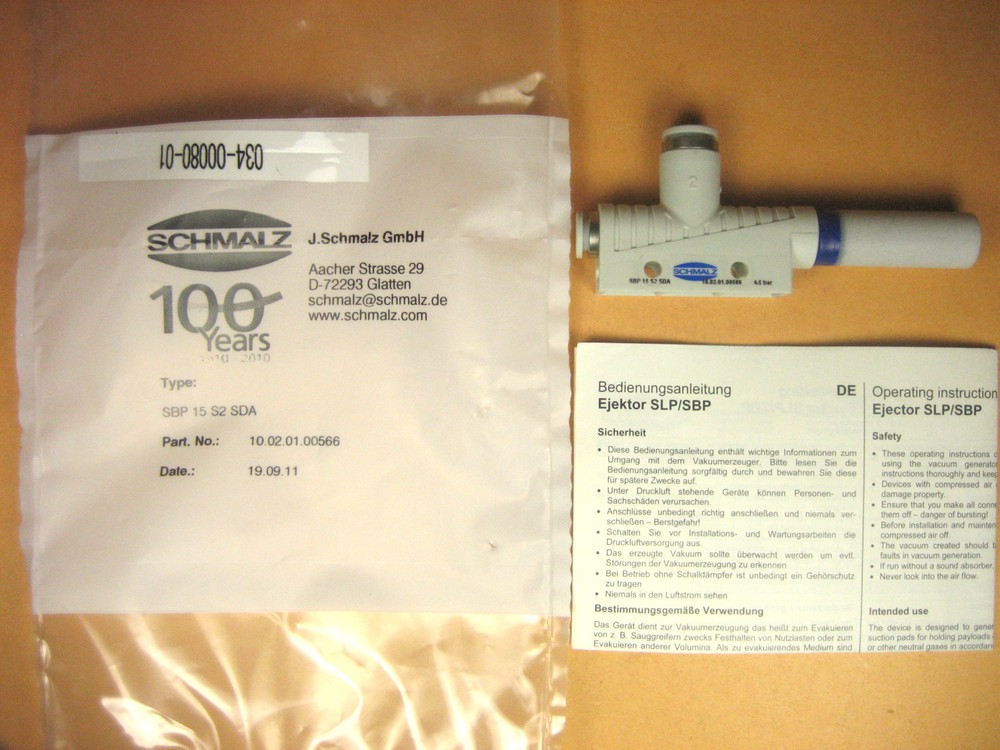 Schmalz  SBP-15-S2-SDA  Basic Ejectors