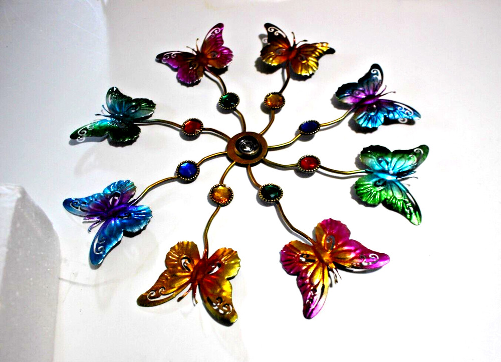 SOLAR METAL BUTTERFLY WINDSPINNER