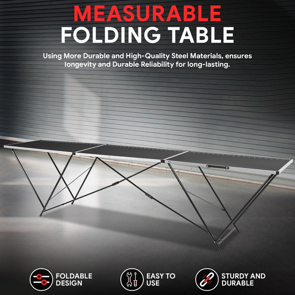 Portable Multi-Functional Measurable Folding Work Table Workbench w/ Handle