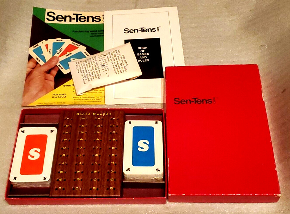 NEW Sen-Tens Card  Game 1975 John Flagg