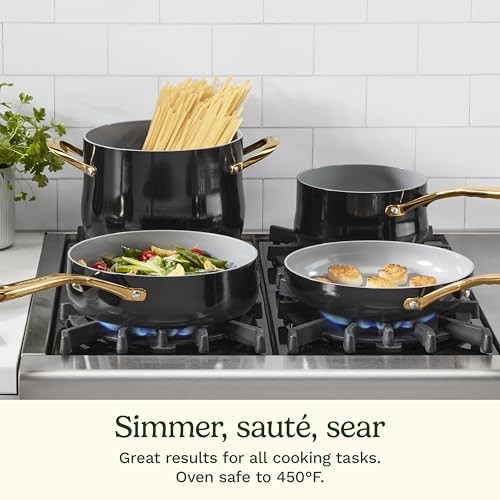 CUISINART CULINARY CERAMIC COOKWARE SET, 10 PIECE KITCHEN - Scratch & Dent