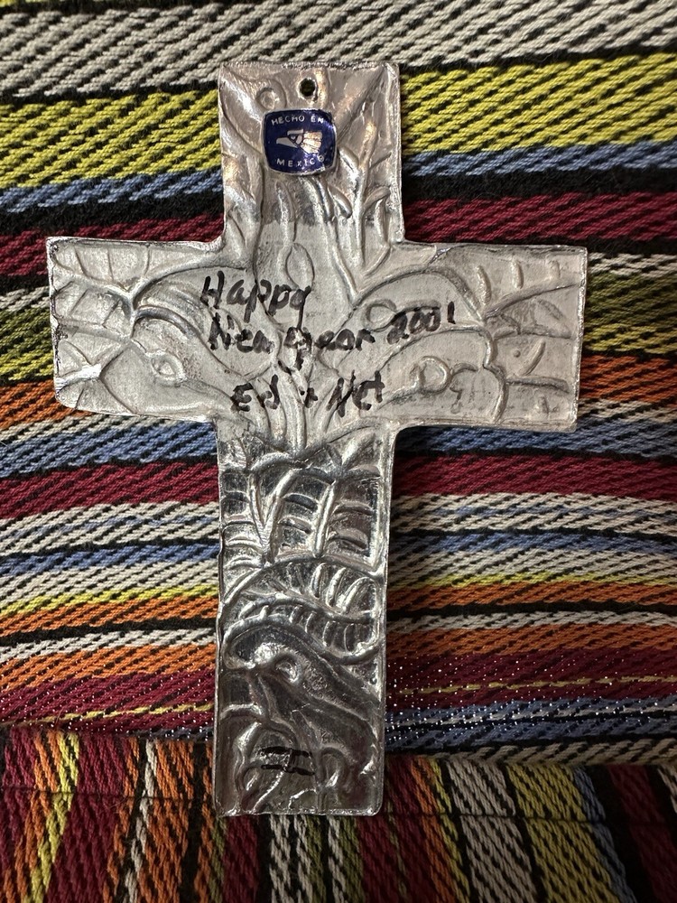 Cast Aluminum Cross With Calla Lilies