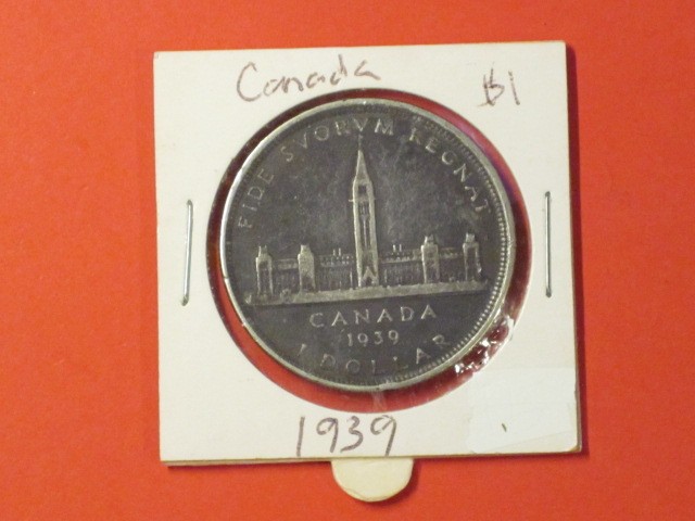 1939 Royal Visit Commemorative Silver Dollar - Canada - 80% Silver