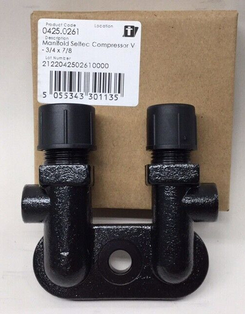 Techni 0425.0261 Seltec Compressor Manifold 3/4 x 7/8 Cast Steel