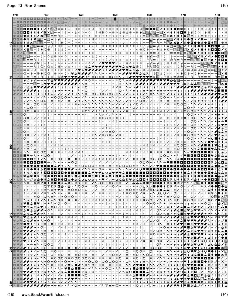 Star Gnome 1498 Chart Counted Cross Stitch Pattern Needlework