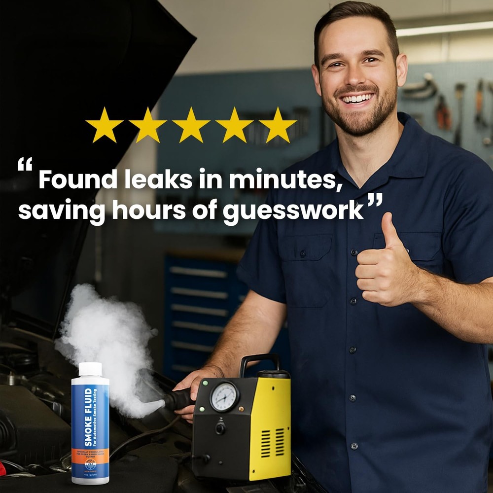 Smoke Fluid Solution for Automotive Machine Testing - [2 2-Pack, Clear