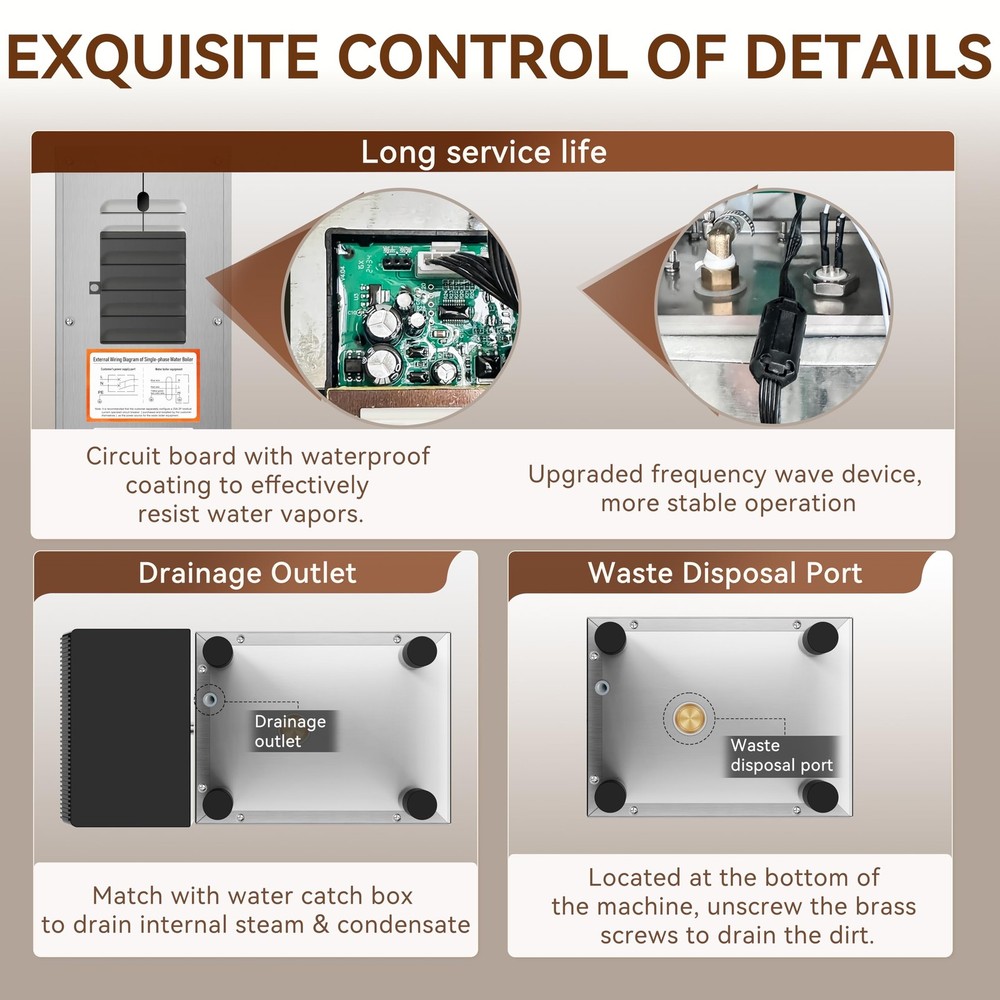 Vtsmax 2000W Commercial Hot Water Dispenser Countertop, 25L(6.6Gal) /H Energy