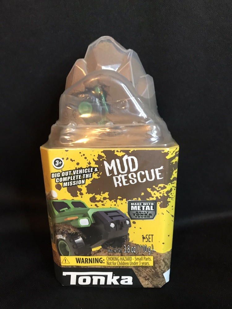 Tonka Mud Rescue Diecast Green Truck Mud and Accessories