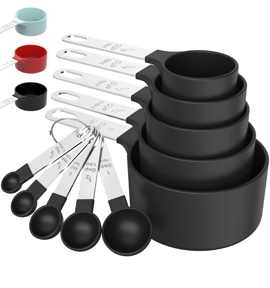Measuring Cups & Spoons Set Stackable Cups And Spoons Nesting Measure Cups With
