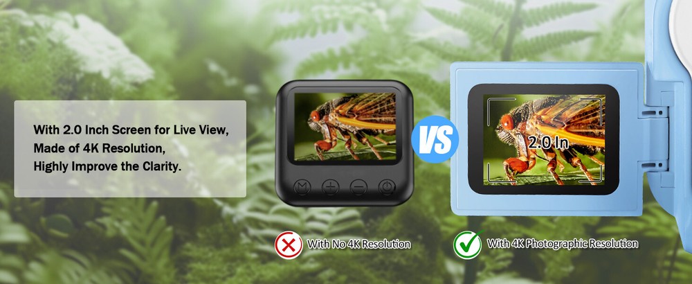 Microscope for Kids - 1000x Handheld Microscope with LED Lights 2'' LCD Screen