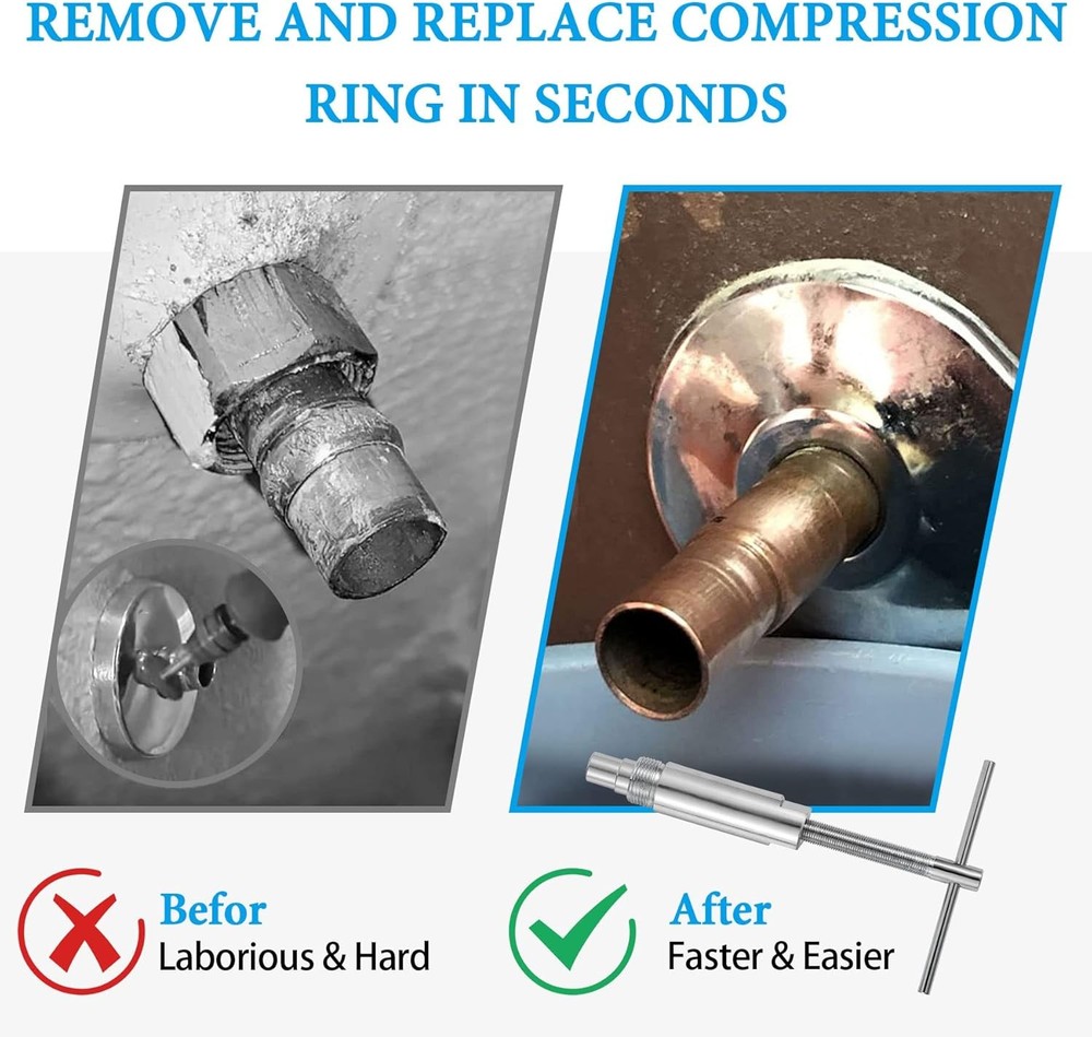 1/2 Inch Compression Sleeve Puller Removal Tool Plumbing Tools Compression Ring
