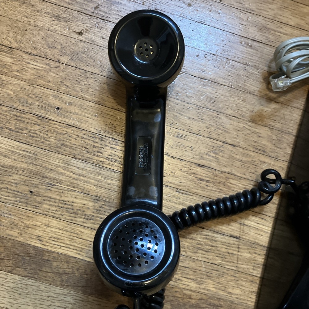 Vintage Black Rotary Desktop Telephone NE-500
