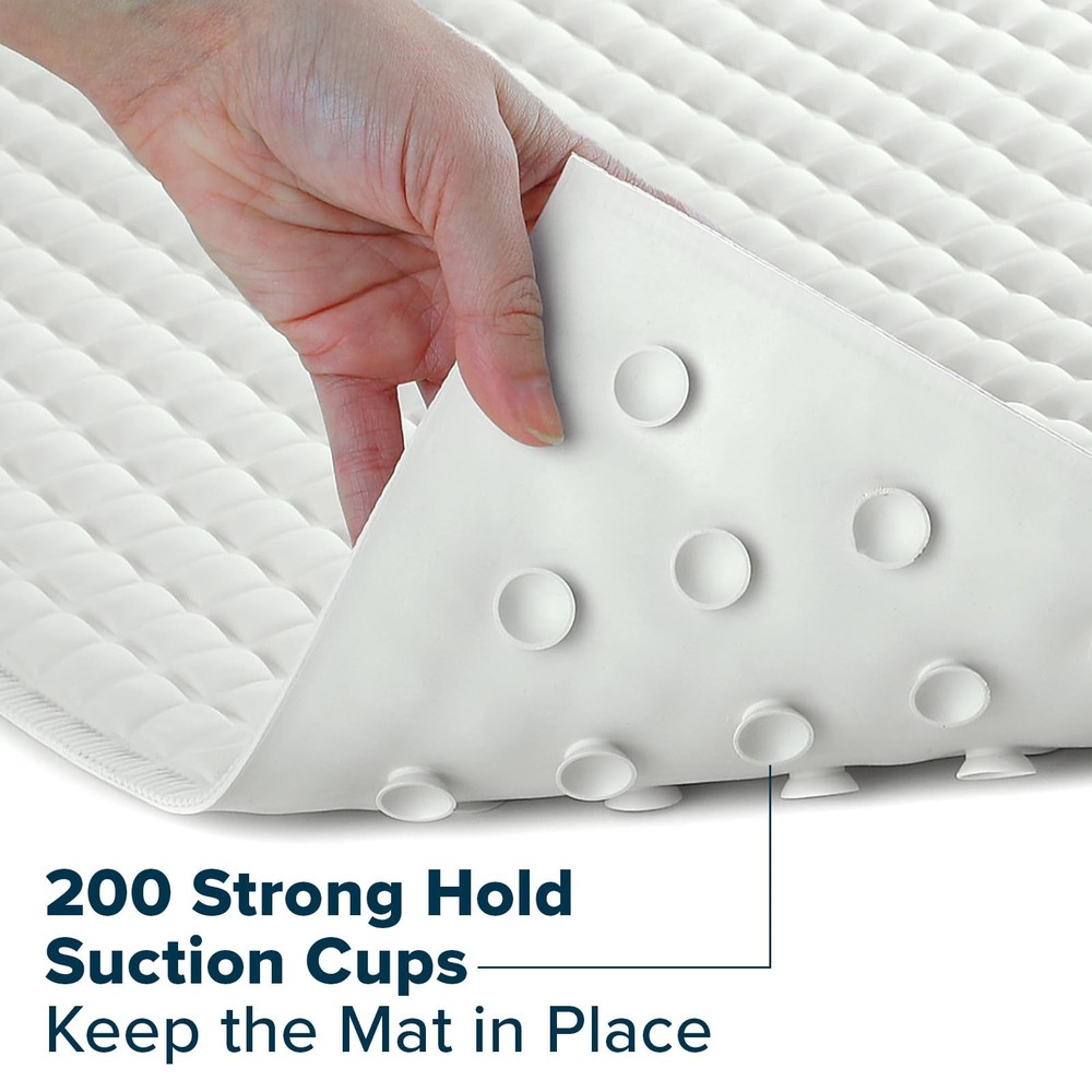 SlipX Solutions Extra Comfort Bathtub Mat Designed for Sensitive Feet, Cloud-Lik