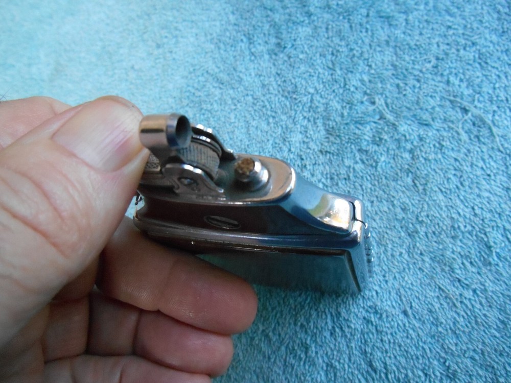 Vintage RONSON MASTERCASE CIGARETTE CASE & LIGHTER ENGRAVED L.A.L. WORKING!