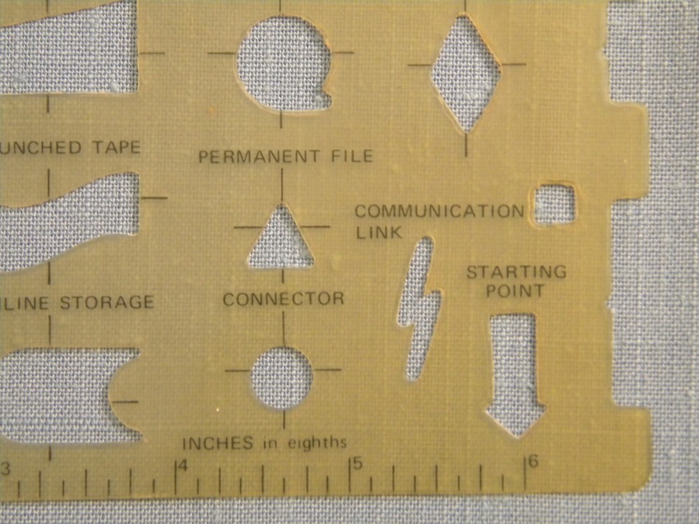 Vintage Arthur Young & Co Computer Office Layout Drafting Template
