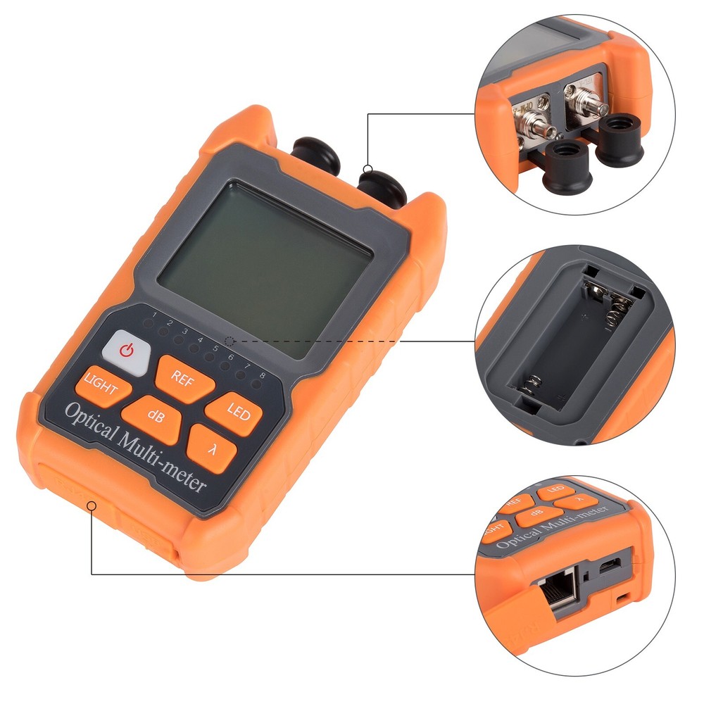 3pcs Mini4 in 1 Optical Power Meter Visual Fault Locator 1MW Network Cable Test