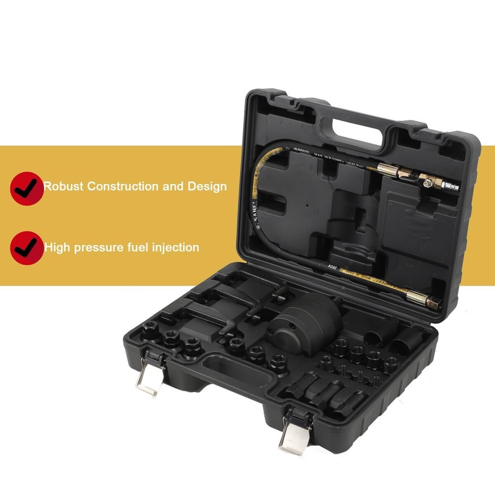 Pneumatic Diesel Injector Puller with 19 Adapters 72-116PSI