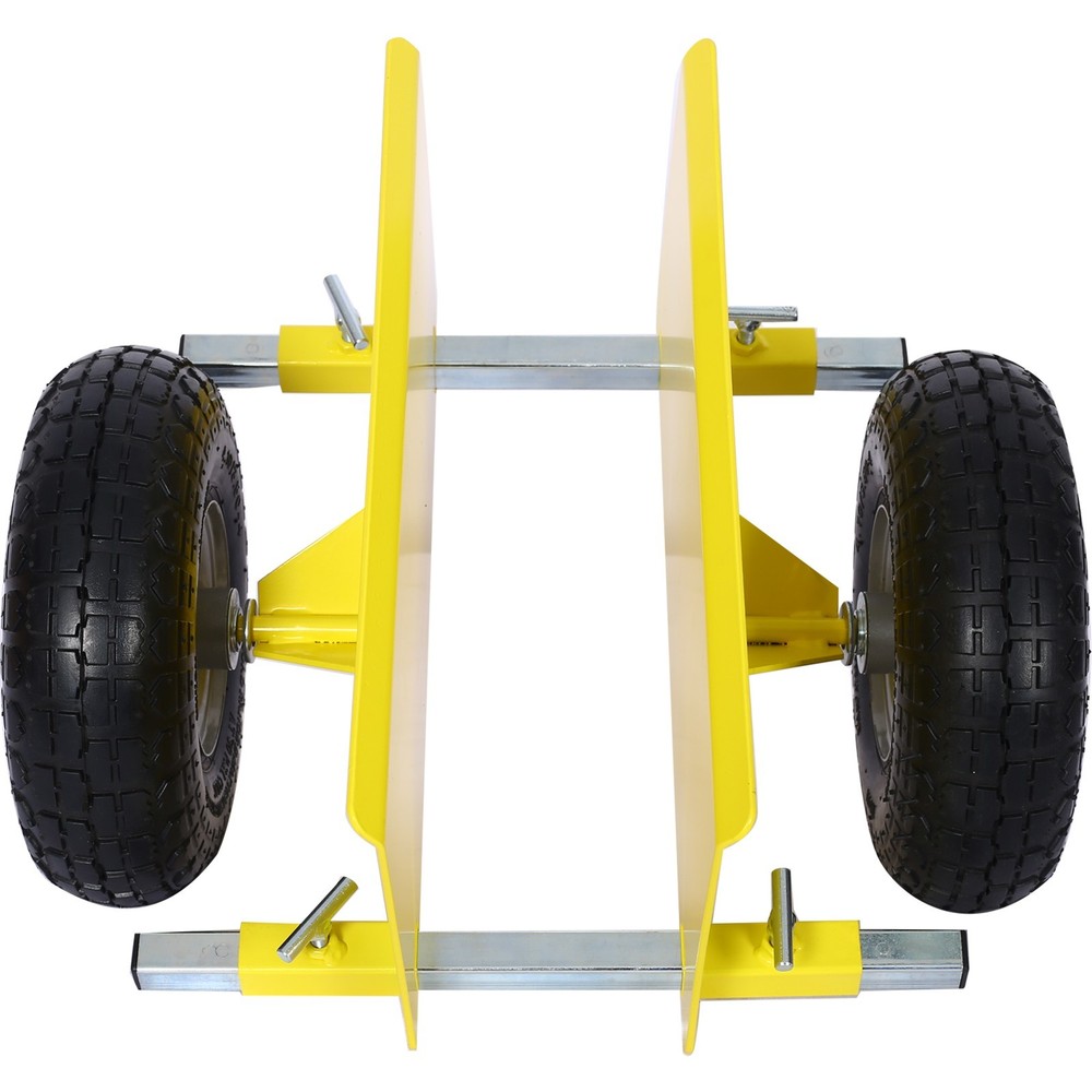 600lb Panel Dolly 10in Pneumatic Wheels Yellow Heavy Load