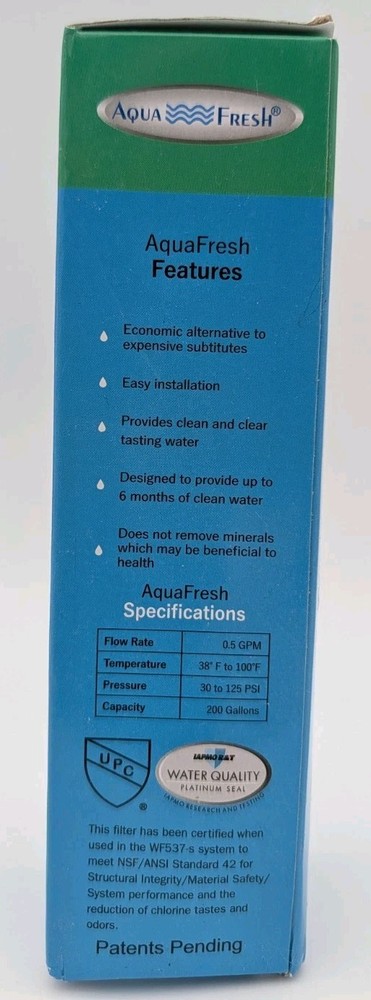 Aqua Fresh WF537 Water Filter - New
