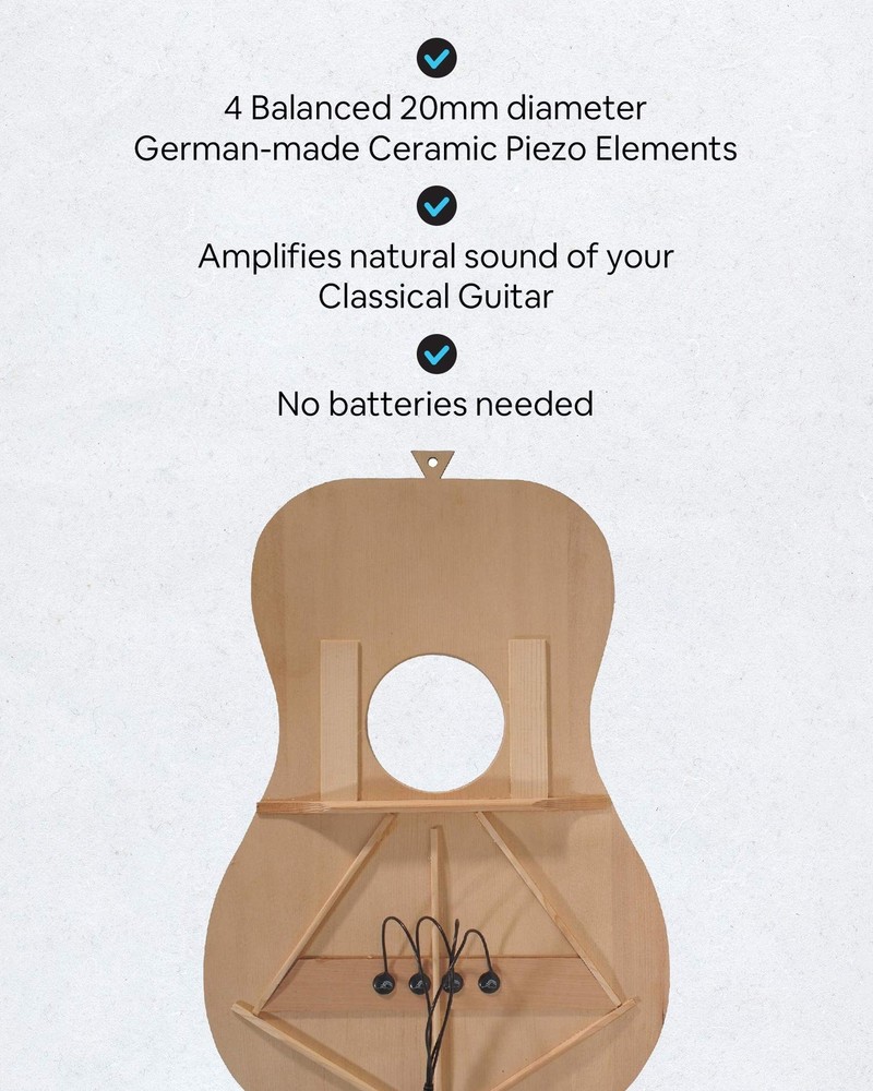 Classical Passive Piezo Pickup – EP004K Four Balanced German-made Passive Pie...