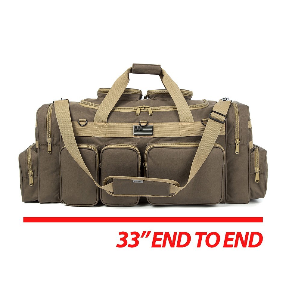 30" Gun Range Tactical Duffel Bag with US Flag Patch Lockable,