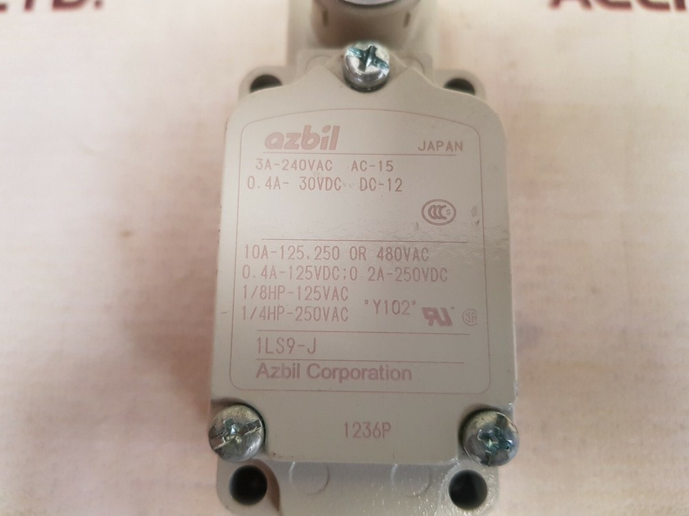 Azbil 1LS9-J Micro Switch 10A 480VAC
