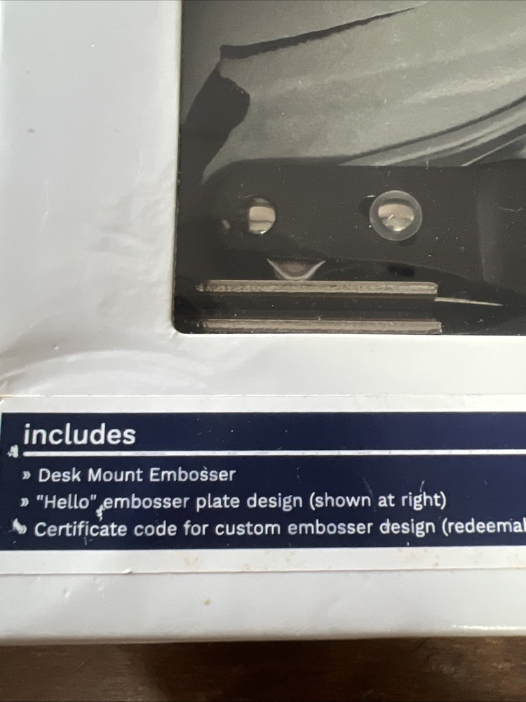 Personalized Embosser With Removable Plate "Hello Design" By Things Remembered