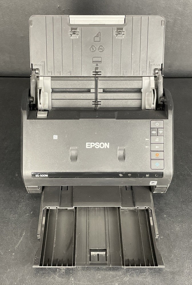 Epson Workforce ES-500W, J381B, Black, Wireless Duplex Document Scanner, Tested