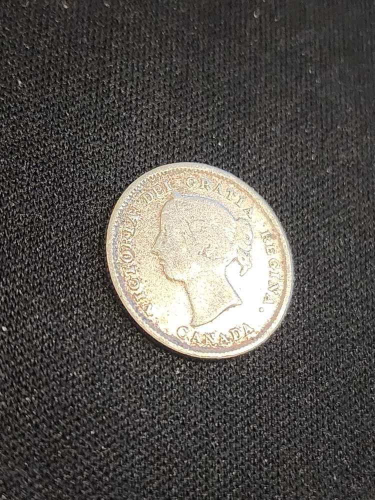 1889 Canada 5 Cents Silver Coin