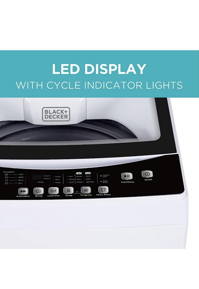BLACK+DECKER Compact portable washer 1.7 Cu￼. Ft.