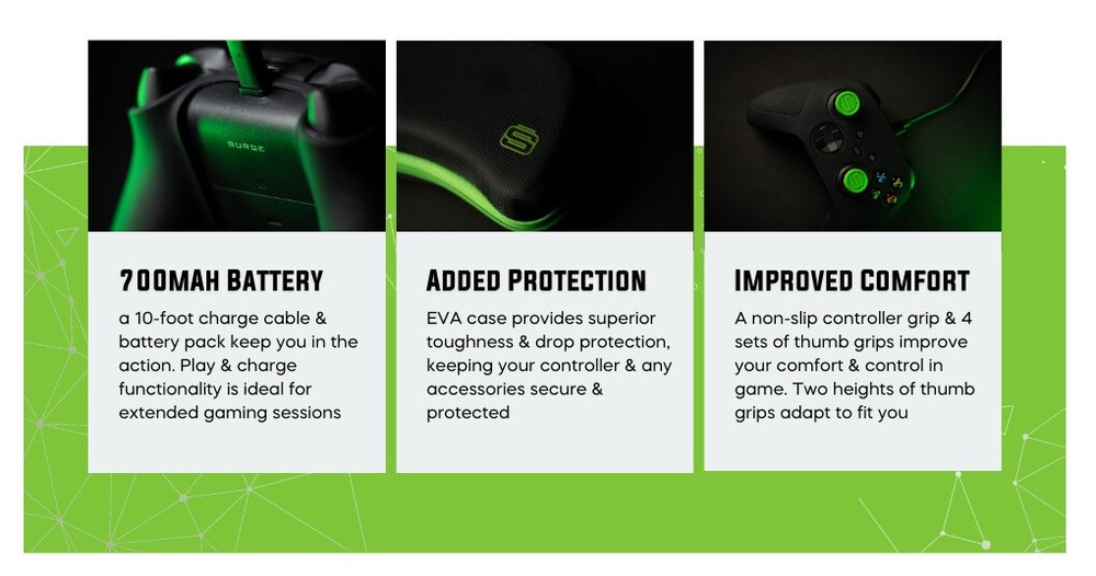 SURGE GAMING Starter Pack 12-Piece Controller Accessory Kit (XBOX Series X|S)