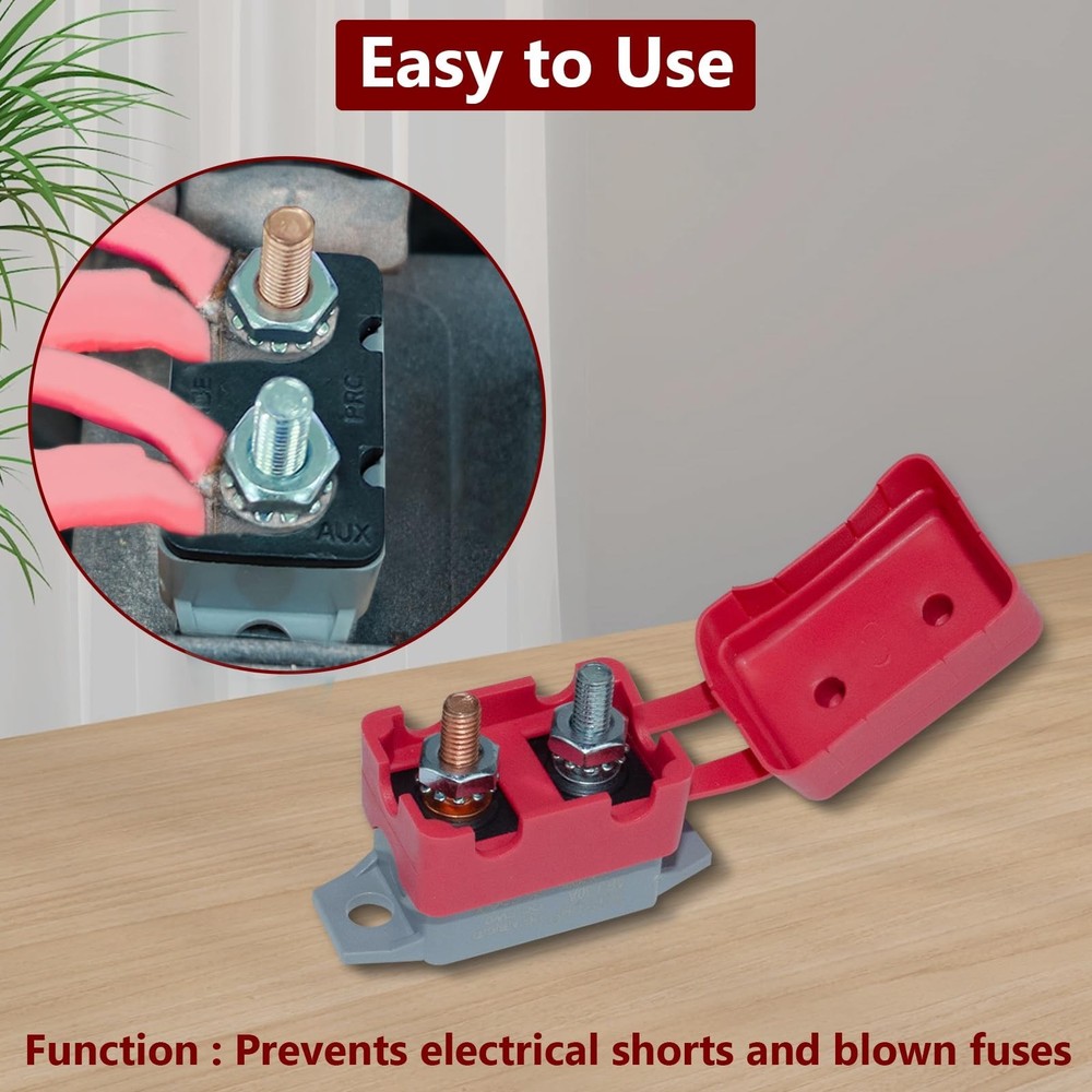 Auto Reset Circuit Breaker, Stud Type Circuit Breakers with Cover, 12V - 24V ...