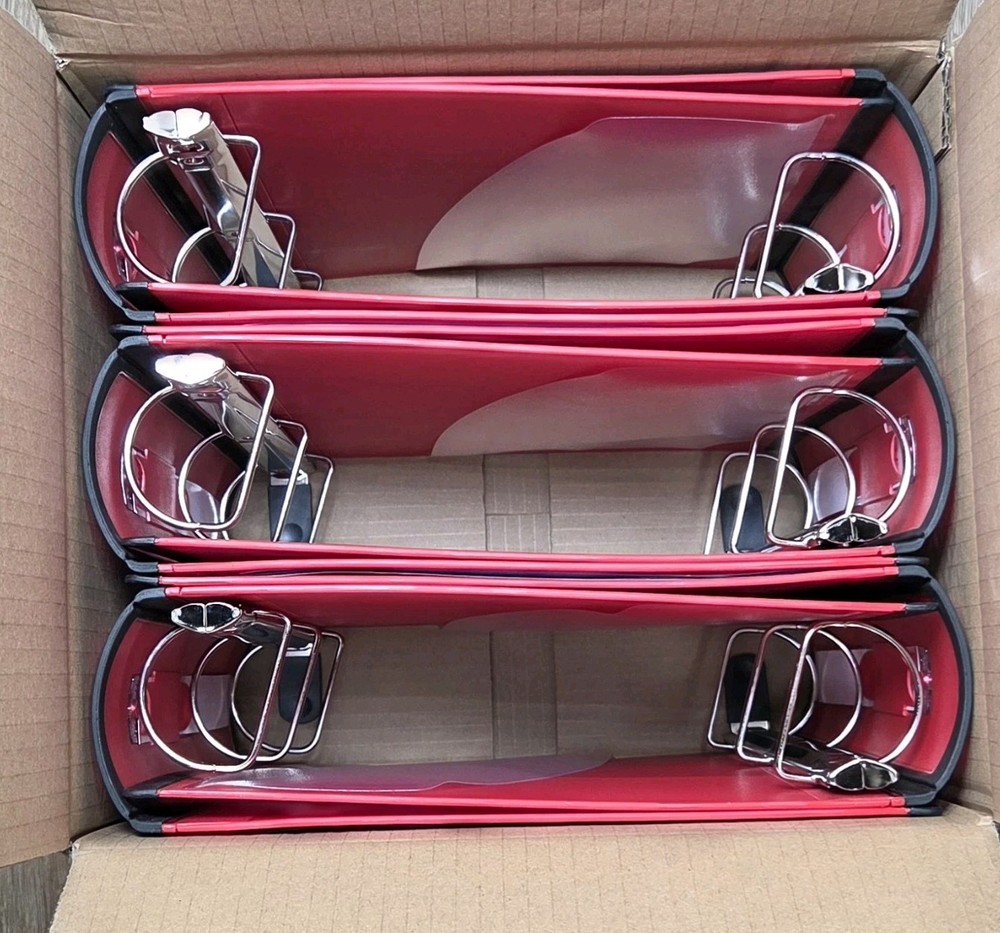 6 Pack Staples Better Binder, 2-Inch, Red