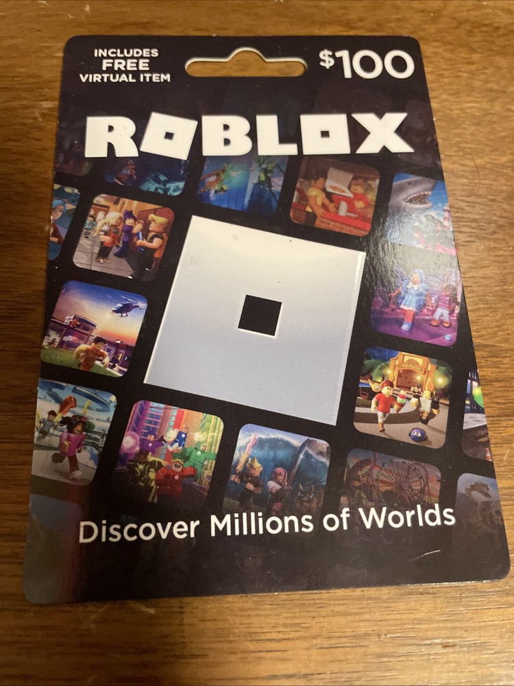 Roblox Physical Gift Card $100 [includes Free Virtual Item] Game Play