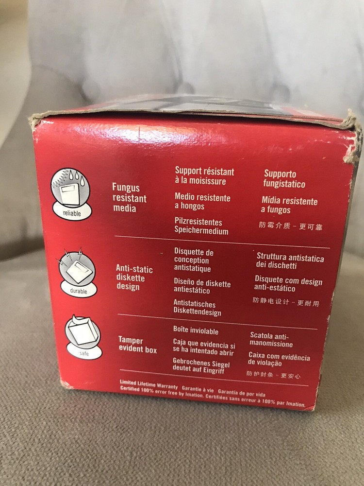 IBM imation 2 HD Diskettes New in Unopened Box Black