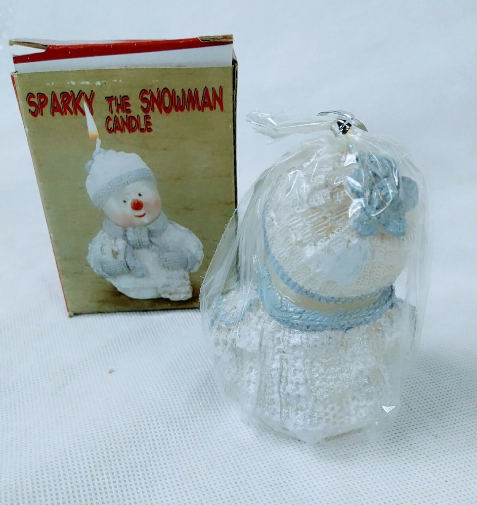 4" Sparky The Snowman Candle w. Box