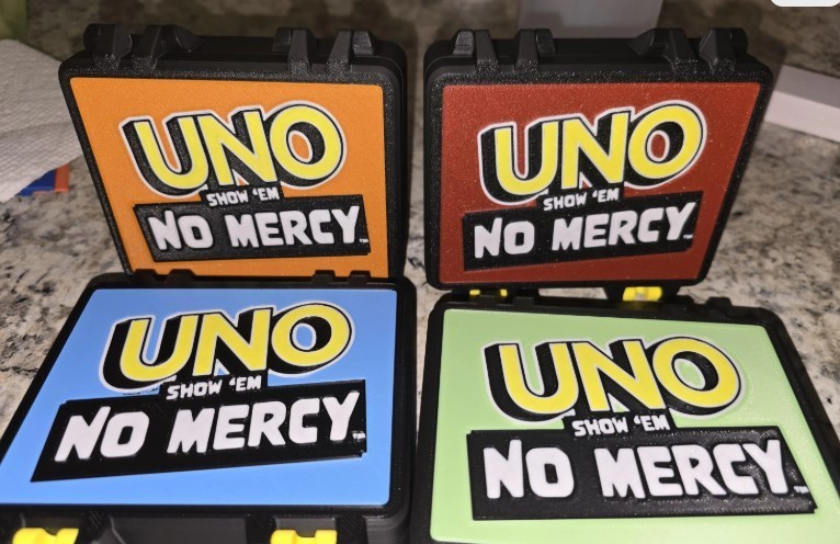 3D Printed UNO No Mercy Dual Deck Holder - Multiple Colors Available
