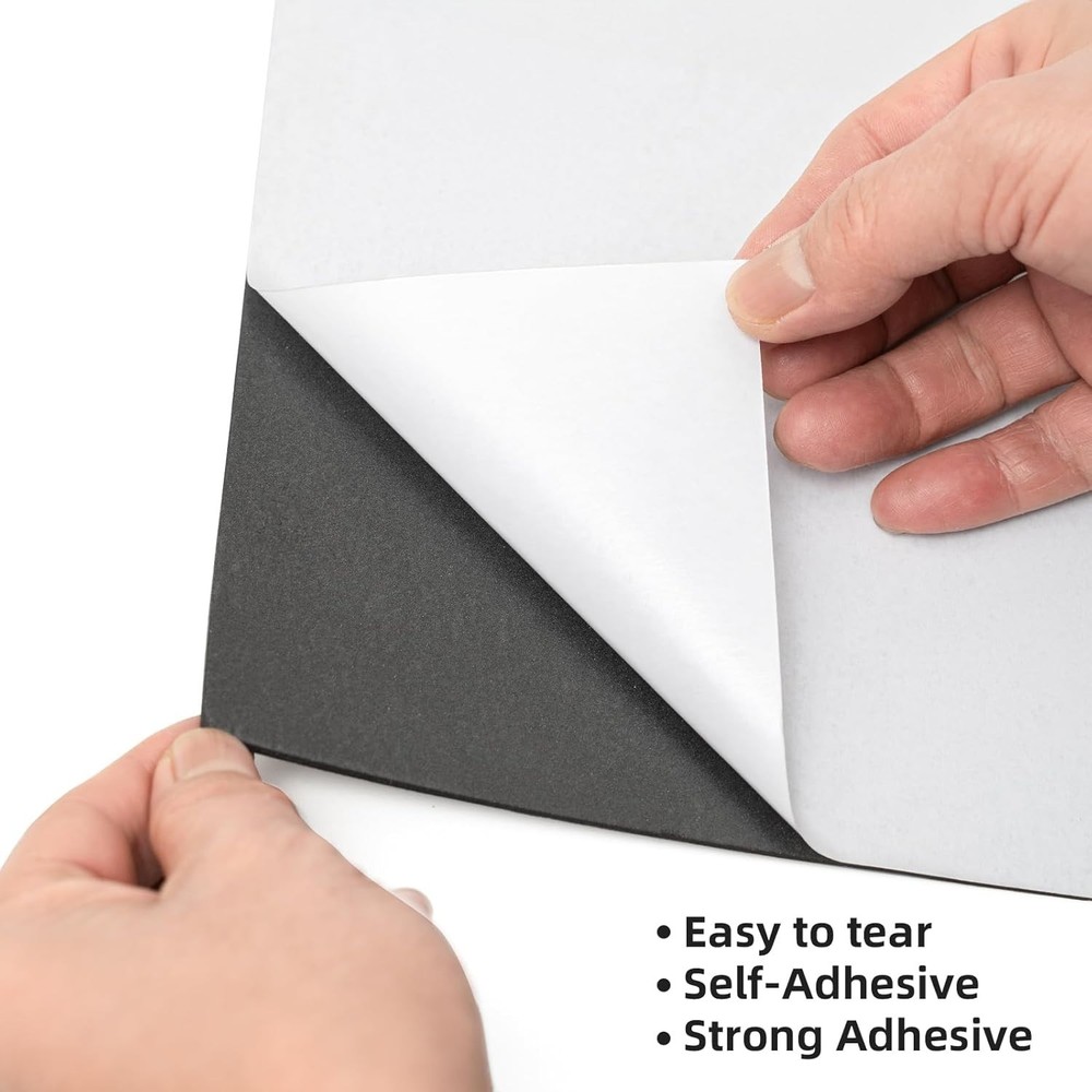 Versatile 2mm Self-Adhesive Black Foam Sheets - Perfect for Crafts & Cardmaking