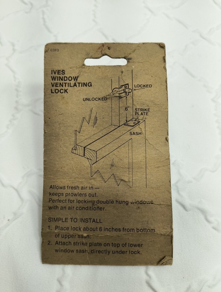 NOS Ives Window Vent Lock USA