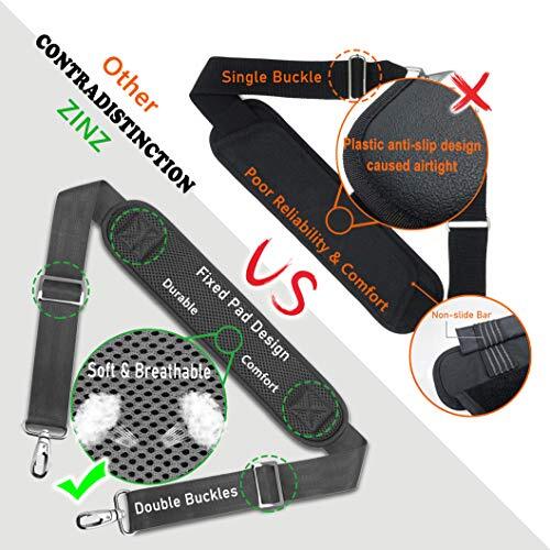 Bag Shoulder Strap, Padded Adjustable Shoulder Strap Replacement 57“ Dark Gray